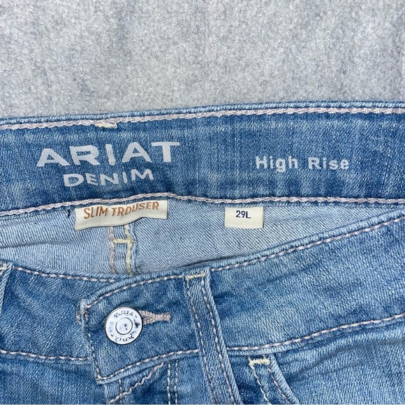 Ariat denim light wash high rise slim trouser - Picture 8 of 8